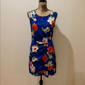 Hawaiian faux wrap dress